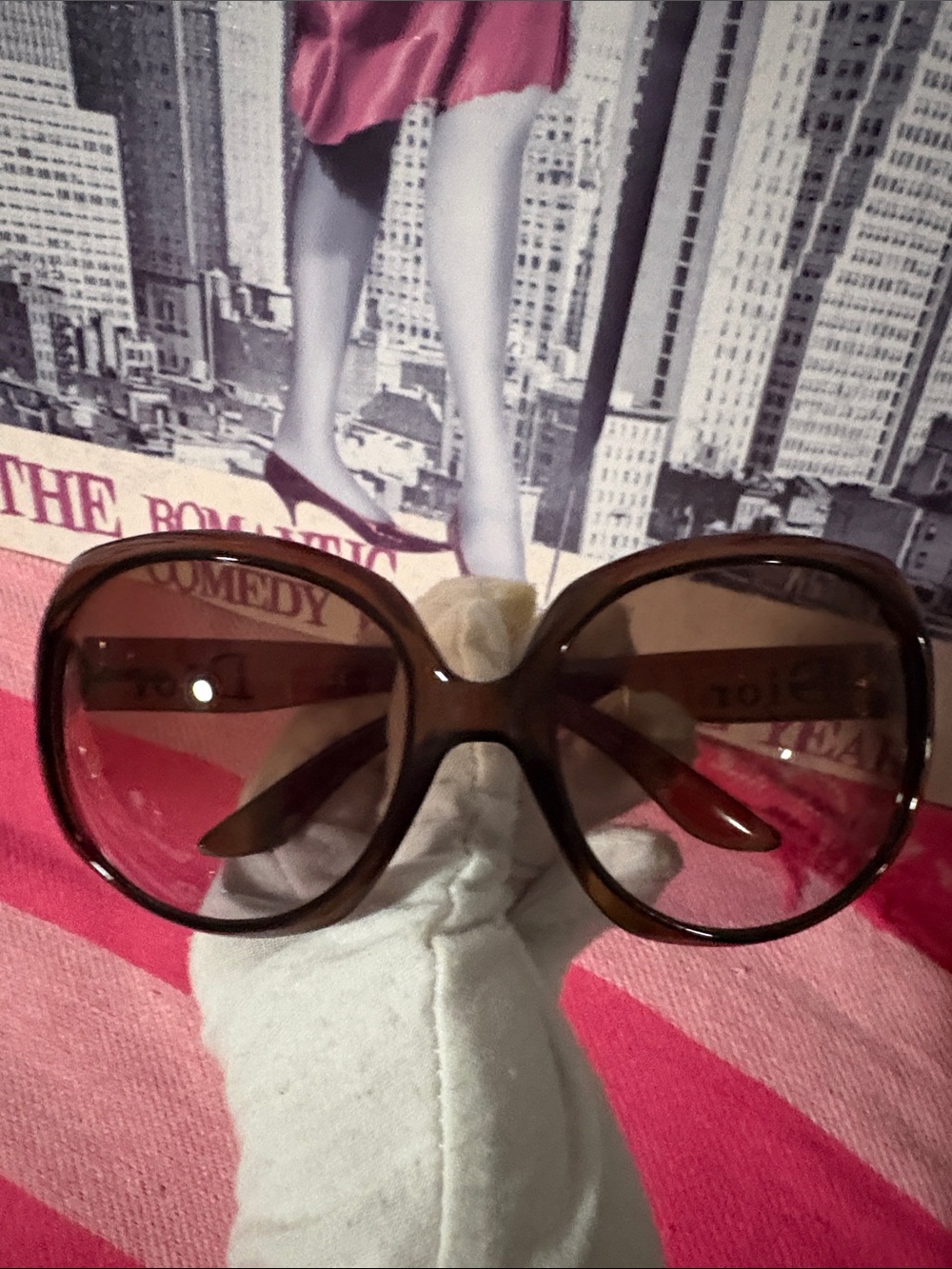 Dior Brown Gradient Oversized Women's Sunglasses with Gold Logo - Picture 2 of 7